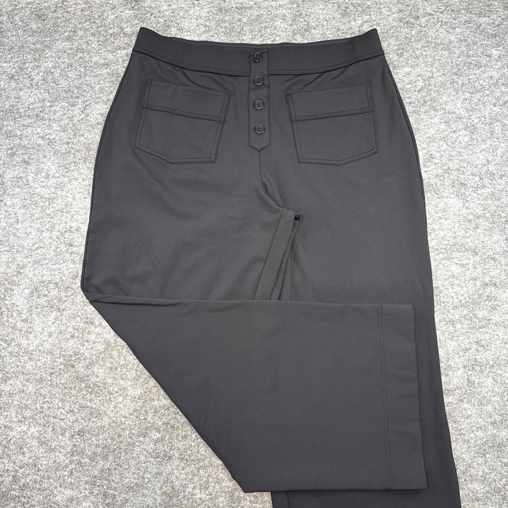 HALARA Black High-Rise Button Front Trousers
